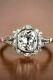 Art Deco Cushion Cut 3.40 Ct Diamond Vintage Wedding Ring 925 Sterling Silver