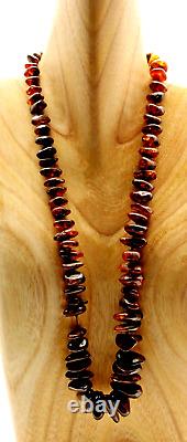 Baltic Amber Tapered Beaded Endless Necklace 26 Vintage Handmade