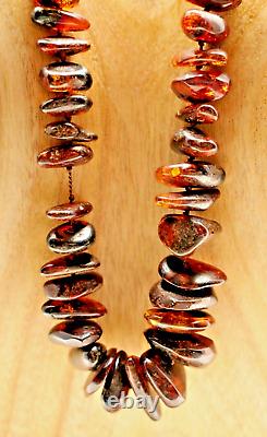 Baltic Amber Tapered Beaded Endless Necklace 26 Vintage Handmade