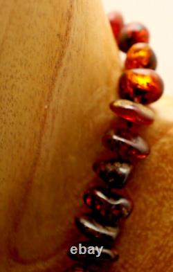 Baltic Amber Tapered Beaded Endless Necklace 26 Vintage Handmade