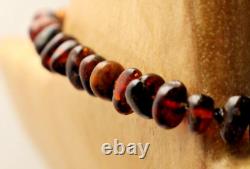 Baltic Amber Tapered Beaded Endless Necklace 26 Vintage Handmade