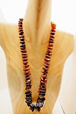 Baltic Amber Tapered Beaded Endless Necklace 26 Vintage Handmade