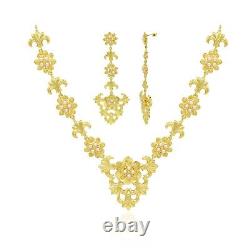 Bridal Wedding Jewelry Light Weight Pearl Accessories For Gift Brass Necklace