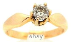 Diamond & 14ct Yellow Gold Ring Vintage Wedding/Engagement Jewellery