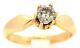 Diamond & 14ct Yellow Gold Ring Vintage Wedding/engagement Jewellery