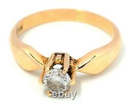 Diamond & 14ct Yellow Gold Ring Vintage Wedding/Engagement Jewellery