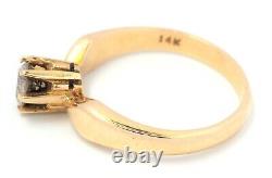 Diamond & 14ct Yellow Gold Ring Vintage Wedding/Engagement Jewellery