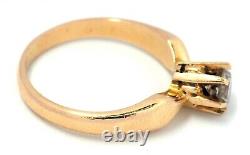 Diamond & 14ct Yellow Gold Ring Vintage Wedding/Engagement Jewellery