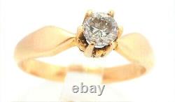 Diamond & 14ct Yellow Gold Ring Vintage Wedding/Engagement Jewellery