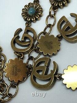 Double GG Vintage Flower Drop Dangle Drop Earrings, Necklace, Bracelet VTG