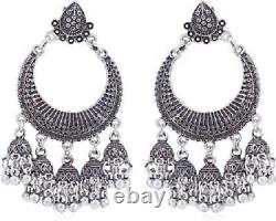 Earrings Jewelry Party Wear Treditional Oxidized Designer Drop Women Girl Gift