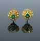 Emerald Diamond 14k Yellow Gold Wedding Stud Earrings Gigj Certificate Natural