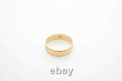 Estate Vintage Sale Elegant 14k Yellow Gold Nephrite Wedding Band Jewelry Deal