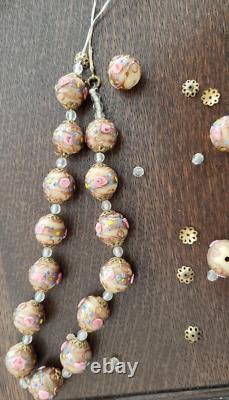 Italian Wedding Glass Bead Necklace Jewelry Vintage Needs to be Restrung READ