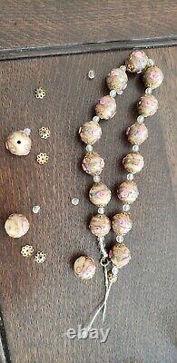 Italian Wedding Glass Bead Necklace Jewelry Vintage Needs to be Restrung READ