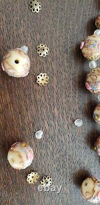 Italian Wedding Glass Bead Necklace Jewelry Vintage Needs to be Restrung READ