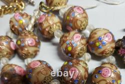 Italian Wedding Glass Bead Necklace Jewelry Vintage Needs to be Restrung READ