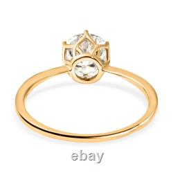 Jewelry 10K Yellow Gold Wedding Engagement Ring for Women Moissanite Cts 1.9