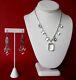 Jewelry Set Vintage Crystal Necklace With Matching 3 1/4-inch Earrings/wedding