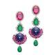 Long Dangle Multicolor Gemstone Earrings For Women 925 Sterling Silver Jewelry
