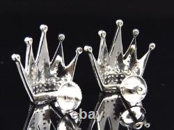 Luxury Moissanite 925 Sterling Silver Bling Crown Shape Bust Down Hip Hop