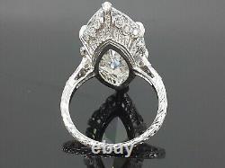 Marquise-Cut Studded Shank Vintage Style Ring For Women's Wedding Wear Jewelry