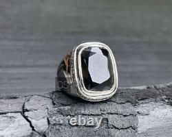 Men Garnet Ring, 925 Silver, Wedding Ring Men, January Birthstone, Men Jewelry