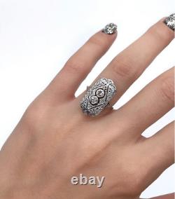 Mid-Century Old European Cut 0.75CT Cubic Zirconia Classic Vintage Wedding Ring