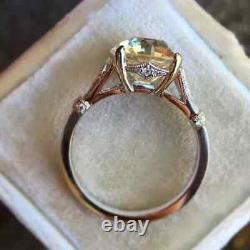 Moissanite 1.70Ct Round Cut Solitaire Vintage Wedding Ring 14K White Gold Plated