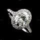 Moissanite Diamond Modern Style Vintage Wedding Ring 14k White Gold Fine Jewelry