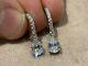 Moissanite Diamond Pear Cut Drop Hoop Earrings 925 Sterling Gigj Certification