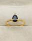 Natural Black Onyx Gemstone Stacking Ring Solid 10k Gold Jewelry Gift For Love