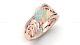 Natural Opalite Diamond Filigree Vintage Wedding Ring 14k Rose Gold Fine Jewelry