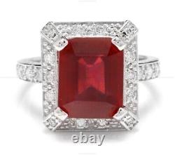 Natural Ruby Diamond UNIQUE Vintage Wedding Ring 14k Yellow Gold Fine Jewelry