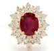 Natural Ruby Diamond Wedding Vintage Wedding Ring 14k Yellow Gold Fine Jewelry