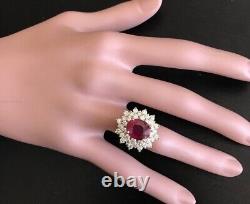 Natural Ruby Diamond WEDDING Vintage Wedding Ring 14k Yellow Gold Fine Jewelry