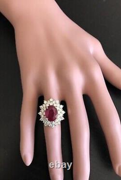 Natural Ruby Diamond WEDDING Vintage Wedding Ring 14k Yellow Gold Fine Jewelry