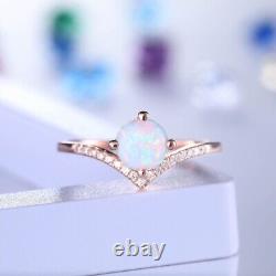 Opalite Diamond Unique Vintage Wedding Engagement Ring 14k Gold Fine Jewelry