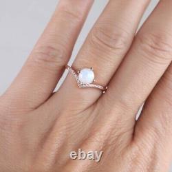 Opalite Diamond Unique Vintage Wedding Engagement Ring 14k Gold Fine Jewelry