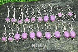 Purple Turquoise Gemstone Earrings Wholesale Lot 925 Silver Plated Jewelry