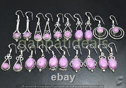 Purple Turquoise Gemstone Earrings Wholesale Lot 925 Silver Plated Jewelry