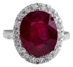 Ruby Diamond Engagement Vintage Wedding Gemstone Ring 14k Gold Fine Jewelry