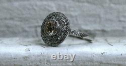 Stunning Vintage Style Wedding Ring 14K White Gold Plated 2 Ct Simulated Diamond