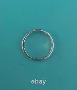 Tiffany & Co. Sterling Silver Elsa Peretti Diamond Stacking Band Ring Sz 6