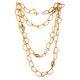 Twist Wire Wrapped Long (49 Inches) Necklace Gold Plated Family Wedding Jewelry