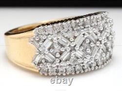 Unisex Vintage Wedding Ring 14k Yellow Gold Natural Diamond Jewelry