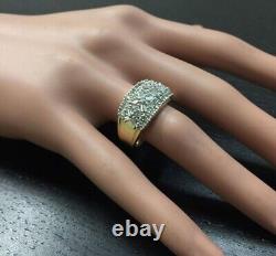 Unisex Vintage Wedding Ring 14k Yellow Gold Natural Diamond Jewelry
