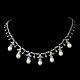 Vintage Antique Inspired Cz Crystal Drop Pearl Bridal Necklace Wedding Jewelry