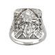 Vintage Art Deco Style Cz Ring 925 Sterling Silver Handmade High Wedding Jewelry