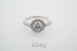 Vintage CZ White Gold Engagement Wedding Ring Estate Sale Deal Jewelry